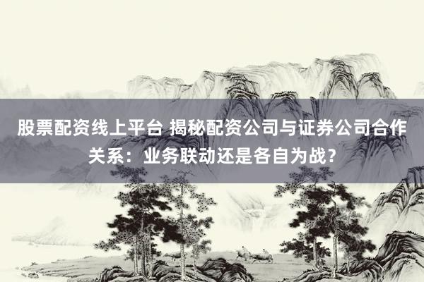 股票配资线上平台 揭秘配资公司与证券公司合作关系：业务联动还是各自为战？