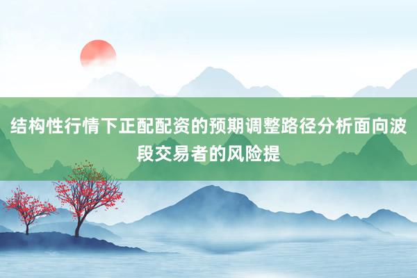 结构性行情下正配配资的预期调整路径分析面向波段交易者的风险提