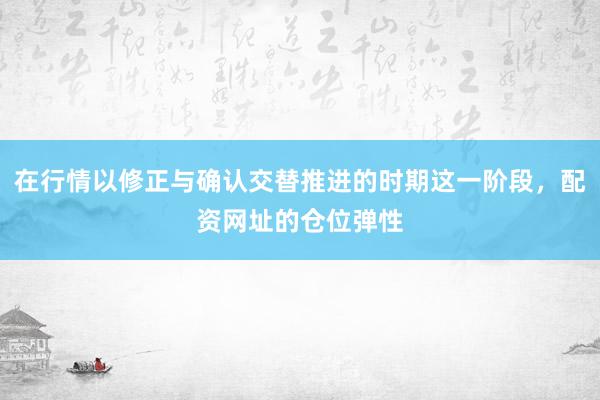 在行情以修正与确认交替推进的时期这一阶段，配资网址的仓位弹性